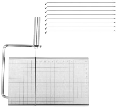 Elydiva Trancheuse à Fromage en Acier Inoxydable avec 8 Coupe-Fromage en pour Trancheuses à Fromage en Bloc Planche à DéCouper Fromage Beurre