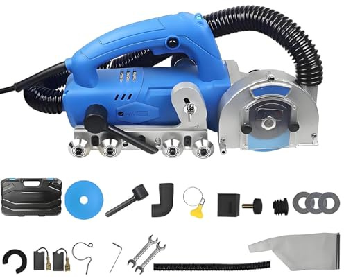 Limpiador de juntas eléctrico potente de 1200 W, herramienta eléctrica para quitar juntas, herramienta para rejuntar pisos, con 9000 RPM y hoja de diamante para limpiar juntas entre baldosas, 220 V