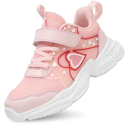 2027-Zapatillas Deportivas Luminosas para niñas Calzado Running Transpirable con Malla Sneakers Antideslizantes cómodos Zapatos Casuales Escolares de Infantil