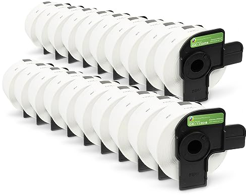 Printing Pleasure 20x DK-11208 Etichette d'Indirizzo Bianche 38mm x 90mm Compatibili con Brother P-Touch QL-1050 QL-1060N QL-1100 QL-1110NWB QL-500 QL-580N QL-720NW QL-820 NWB