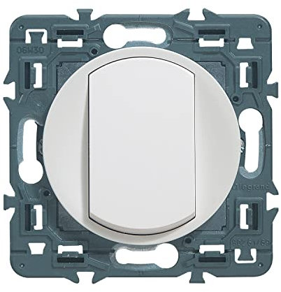 Legrand - Interrupteur ou va-et-vient doigt large Céliane Soft - 10A - Blanc