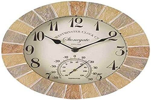 Altuna Hermanos 5065030 – Stonegate Wanduhr für Innen/Außen, Durchmesser: 38 cm, batteriebetrieben