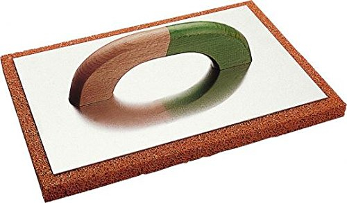 TRIUSO-Alu-Reibebrett mit rotem Belag, 20x30 cm