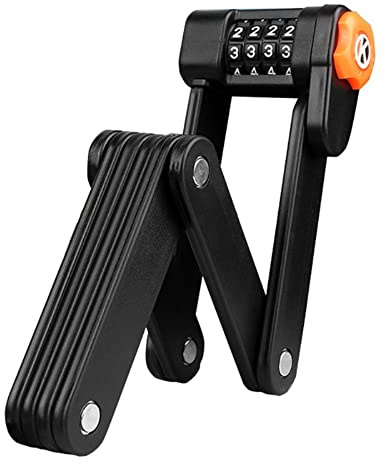gohantee Folding Bike Lock Combination Password Bike Chain Lock Bicycle Foldable Anti-Theft Strong Security Password