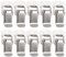 Zasjon 10 Pièces Fermeture à Levier 47mm Loquet à Bascule avec 40 Pièces Vis, Fermoir à Bascule Attache Capot, Fermoir à Ressort Loquet à Ressort pour Fenêtre, Meubles, Tiroir, Armoire, Boîte à Outils