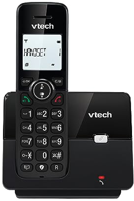 VTech CS2000 Telefono Cordless Casa DECT con vivavoce e blocco chiamate, Telefono fisso per anziani, identificatore di chiamate, LCD Display retroilluminato da 1.8, tasti grandi, modalità ECO, Nero