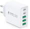 Cawhaw 50W 5 Port USB C Ladegerät Mehrfach Ladestecker USB C Schnellladegerät Adapter, USB C Netzteile Stecker für iPhone 15 14 13 12 11, Samsung Galaxy S24 S23, Handys ladegerät USB C Charger