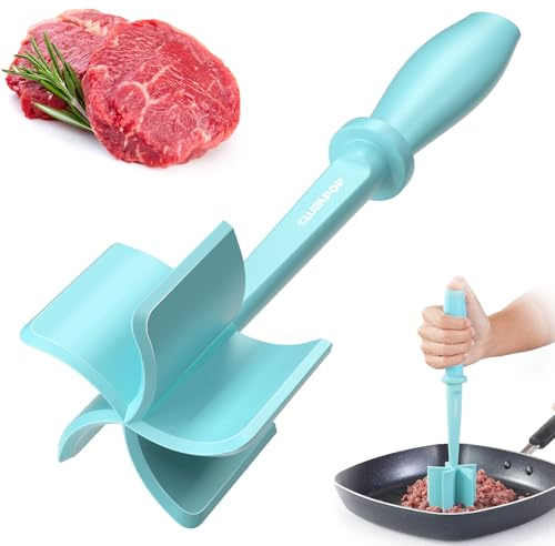Meat Chopper, Hamburger Chopper, CLUEAPOP Potato Masher-Professional Multifunctional Heat Resistant Nylon Ground Beef Smasher Kitchen Tools And Gadgets, โSafe For Non-Stick Cookware