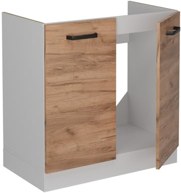 Vicco Meuble Bas sous-évier R-Line, Chêne doré, 80cm