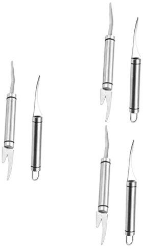 Cabilock 3 Sätze Garnelen-drahtmesser Aus Edelstahl Gekrösemesser Fish Scale Remover Werkzeug Zur Auswahl Von Meeresfrüchten Fisch Netz Tragbarer Garnelenreiniger Küchenzubehör 2 Stück * 3