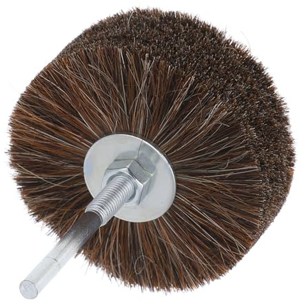 BETOOKY Cepillo de Rueda de Crin para Herramientas Rotativas, Accesorio para Encerado y Pulido en Tallado de Raíces y Madera