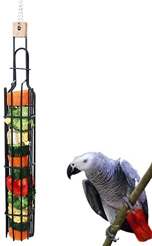 Creativo Metallo Multiuso Gabbia Appeso Giocattoli Uccelli Frutta Verdura Mangiatoia Cestino Pappagallo Forniture per Animali Domestici Pappagallo Giocattolo Stand per Gabbia