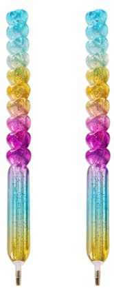 ARTSEWPLY Stylo à Pointiller en Plastique 2pcs pour Peinture Diamant, Outil de Fixation de Cristaux, Style Cœur, pour L'école Maison
