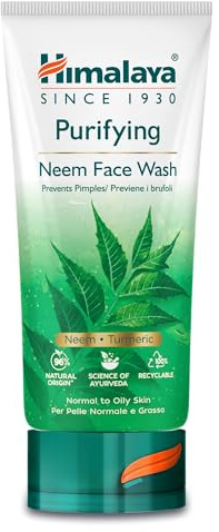 Himalaya Herbals Purifying Neem Face Wash Gel | Natural Moisturising Facial Cleanser with Goodness of Neem and Turmeric |Soap-Free Herbal Formulation -150ml