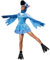 dressforfun 900540 - Damenkostüm Possierlicher Paradiesvogel, Plüsch Papagai mit Tüllüberwurf und Stoffstreifen (L | Nr. 302498)
