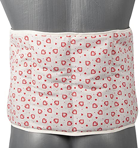 Traubenkernkissen zum Umbinden - Gürtel mit Klettverschluss ca. 135cm - 7-Kammer Wärmekissen XXL Körnerkissen - Landhaus-Liebe