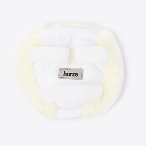 HORZE Narvik Faux-Fur Breastplate Pad - Off-White - One Size