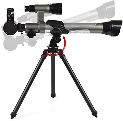 Eastuy Télescope d'astronomie pour Enfants - Télescope réfracteur avec trépied - Jouet d'exploration Scientifique et pédagogique pour Enfants débutants