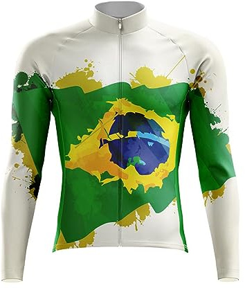 Maillots De Ciclismo Para Hombre - Jersey De Otoño Para Hombre, Manga Larga, Equipo De Brasil, Deportes, Bicicleta, Ropa De Ciclismo, Primavera, Mtb, Camiseta Para Bicicleta, Tops, Camisa, Chaqueta