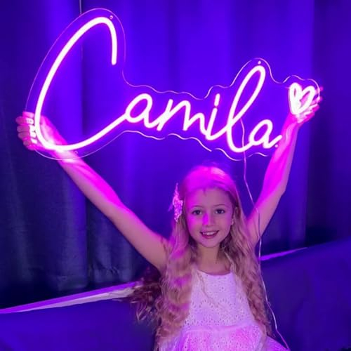 Personalisiert Led Leuchtschilder, Benutzerdefinierte Neonschilder, Custom Neon Schild für Wanddekoration Personalisierte Leuchtschilder Lichtzeichen für Hochzeit Geburtstag (Personalisiert)