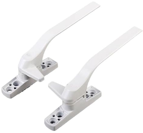 Manilla Puerta Aluminio,Maneta Puerta Aluminio Pestillos de manija de ventana abatible de aleación de aluminio, hebilla de bloqueo de ventana de puerta de empuje de acero plástico, piezas de repuesto,