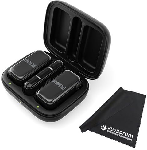 Rode Wireless Micro Wireless Microphone System USB-C for Smartphones with Keepdrum Microfibre Cloth