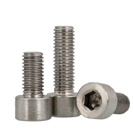AYYSSM 10PCS M8x6/10/15/20/80mm Titanium Bolt DIN912 Column Head Hexagon Socket Grey Color Ti Bolts Titanium Screws Ti Fasteners(M8X35 10PCS)