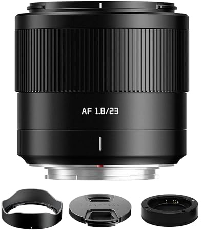 TTArtisan AF 23mm F1.8 XF Prime Lens, 23mm f/1.8 with Fuji X Mount Lens, APS-C Lens Compatible with X-A1 X-A10 X-A2 X-A3 X-A5 X-A7 X-M1 X-M5 X-H1 X-H2