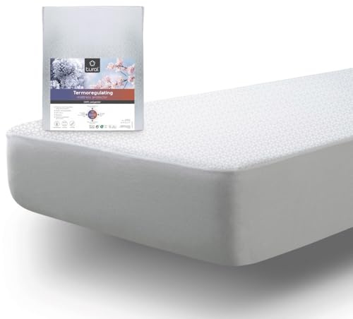 Tural – Temperaturreglerande Madrasskydd med PCM 120x190/200cm – Kylande Effekt, Minskar Värme och Svett – Oeko-Tex Certifierad