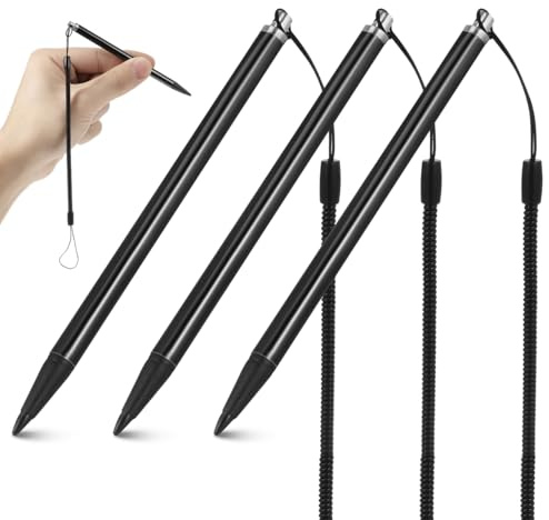 STOBOK 3pcs Resistive Stylus Pen for Phone and Tablet Anti-loss Spring Rope, High-precision Touchscreen Pens for Navigators and Pos Systems