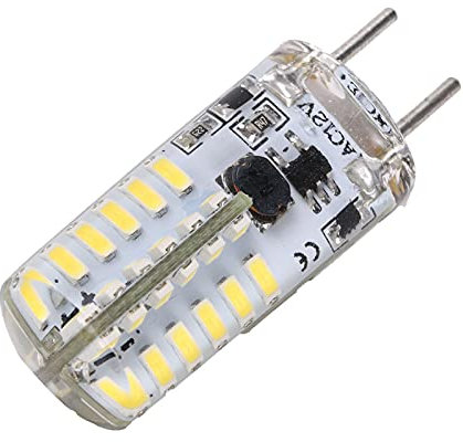 HEEPDD Gy6.35 Silicone 48led 3W 300lm Bulbo di illuminazione bulbo con 360° luce, per lampadario, soffitto (bianco cool)