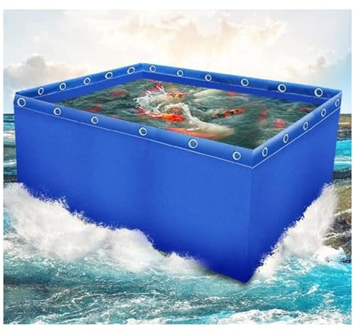 Piscina laghetto da pesca in tela fuori terra, acquario per laghetto da interno in PVC, laghetti da giardino fuori terra, piscina per allevamento koi, senza cornice inclusa