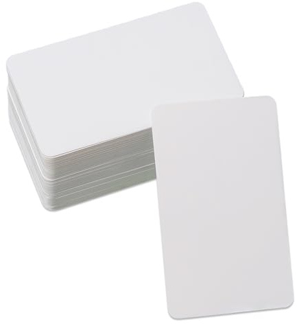 200 Tarjetas de Papel Kraft, Blanco 9 cm X 5.2 cm, Papel Duro Escribible En Ambos Lados, Cartulina Lisa, Para Estudio Premium Fichas for DIY, Bookmarks, Learning, Tarjetas Creativas Para Bodas