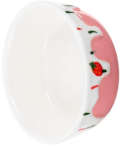 Veemoon Ceramic Pet Bowl Cute Shaped Food-grade Smooth Surface Hamster Chinchilla Feeding Dish Small Animal Food Container for Cage Accessories