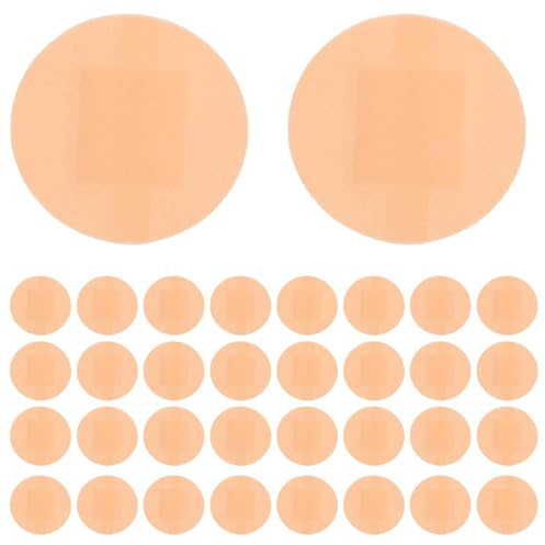 SOLUSTRE Parche de Hemostasia y Transpirable, Vendajes Adhesivos Redondos Mini para Heridas, 200 Unidades (2 Cajas de 100), Cuidado Eficaz y Protección para Primeros Auxilios