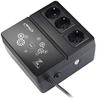 INFOSEC- Onduleur Z1 Zenergy Cube EX 400 VA, 3 prises secourues, Noir