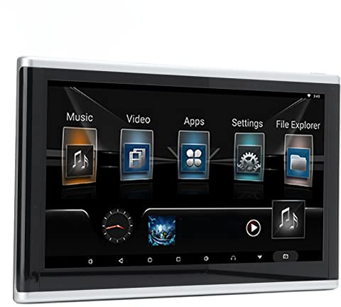 Fockety Lettore Video poggiatesta per Auto 10.1 Pollici, poggiatesta TV Touch Screen IPS Supporto 4K Trasmettitore FM Monitor per poggiatesta Monitor multimediale Digitale, MP3 MP4 WMA Avi