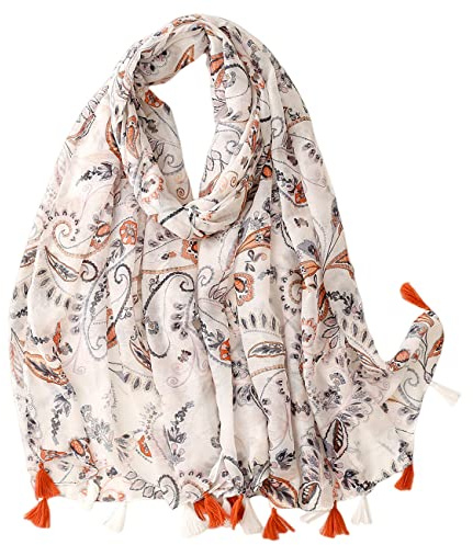 FAIRYGATE Womens Scarves for Women UK Ladies Scarfs for Women Lightweight Tassel Scarf 33238