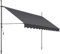 tectake® Tenda da Sole a Morsetto con Manovella, Altezza e Inclinazione Regolabile, Telo Impermeabile e Resistente ai Raggi UV, Ideale per Balcone e Terrazzo, 350x180cm - Nero/Grigio