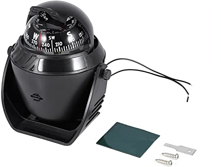 Pequeño reloj digital brújula de navegación pivotante de alta luz electrónica para barco marino y coche