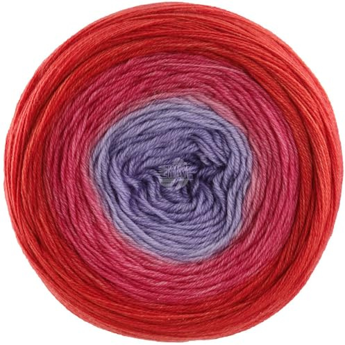 LANA GROSSA Merino Lace Aquarell | Extrafeine Merinowolle in Lace-Garnstärke im Farbverlauf bedruckt | Handstrickgarn aus 100% Schurwolle (Merino) | 100g Wolle zum Stricken & Häkeln | 800m Garn FB4