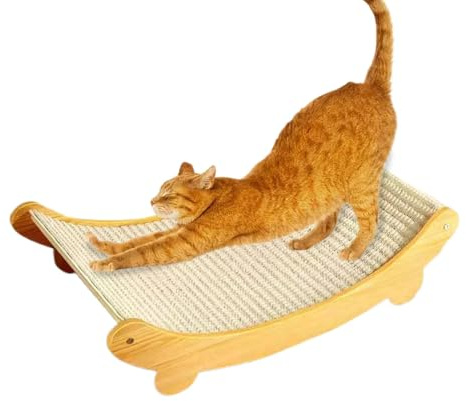 Sisal-kattramp – 50 cm x 32 cm, bärbar sisal sängbräda klösmatta | multifunktionell sisal kattmatta set | sisalvävda klöskuddar för fiender, husdjurstillbehör, kattslipklor, skydd av