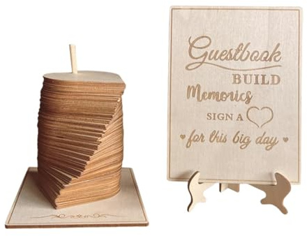 perfk Adorno para Libro de visitas de Boda Libro de visitas con Soporte Elementos Esenciales para Bodas Cosas de Moda para Bodas Tarjeta de Aniversario de