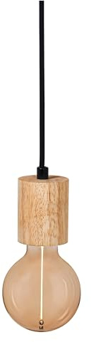 Osram Vintage 1906® Pendelleuchte CYLINDER WOOD E27, holz, max. 15W LED, E27 Sockel, Innenraum-Pendelleuchte, runder Baldachin, Kombination mit 1906 Vintage-Lampen, Kombination mit smarten Lampen