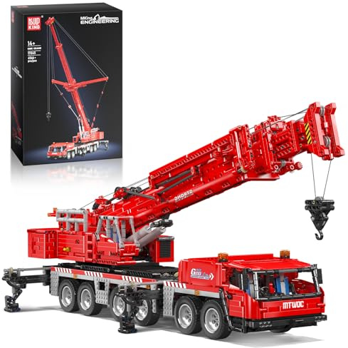 Mould King 17065 Technik Ferngesteuert Kran LKW Bausteine GMK Schwerlastkran Kranwagen Klemmbausteine Spielzeug Für Erwachsene Und Kinder Ab 14 Jahren(4566 Teile)