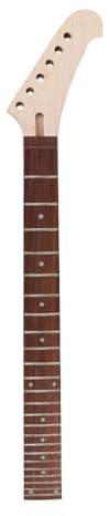 WUQIMUSC Replacement Electric Guitar Neck 24 Fret, 25.5inch(648mm) Scale Length, Bolt on Heel, Guitar Neck Banana Headstock with Locking Nut Style, Top adjustment