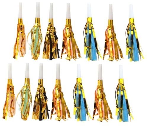 ORFOFE 30 Piezas Matracas de Plástico Flecos y Purpurina Multicolor para Fiestas Infantiles, Sopladores de Cumpleaños Seguros y Decorativos, Accesorios de Animación Festiva