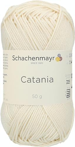 Schachenmayr Catania 9801210-00130 creme Handstrickgarn, Häkelgarn, Baumwolle