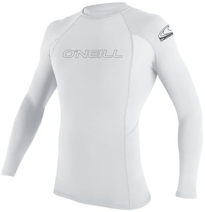 O' Neill Herren Basic Skins 50+ L/S Rash Guard, Weiß, L
