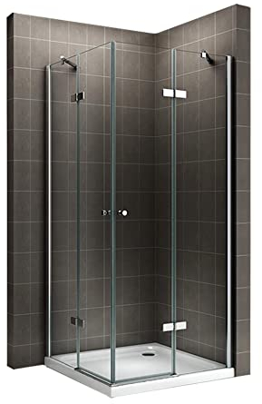 i-flair Duschkabine ALICE mit Eckeinstieg 80x90 cm Höhe: 190cm, Eckduschkabine aus durchsichtigem 6mm NANO ESG Sicherheitsglas - DK19